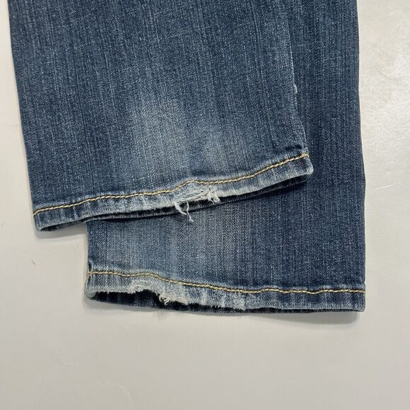 Miss Me Jeans JP4896D-3 Boot Gold Rivets Blue Denim Women’s Size 29x33 Low Rise - Picture 15 of 16